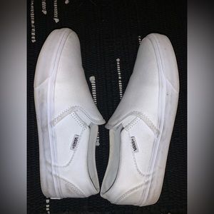 Vans White slip ons (Women’s Size 9)